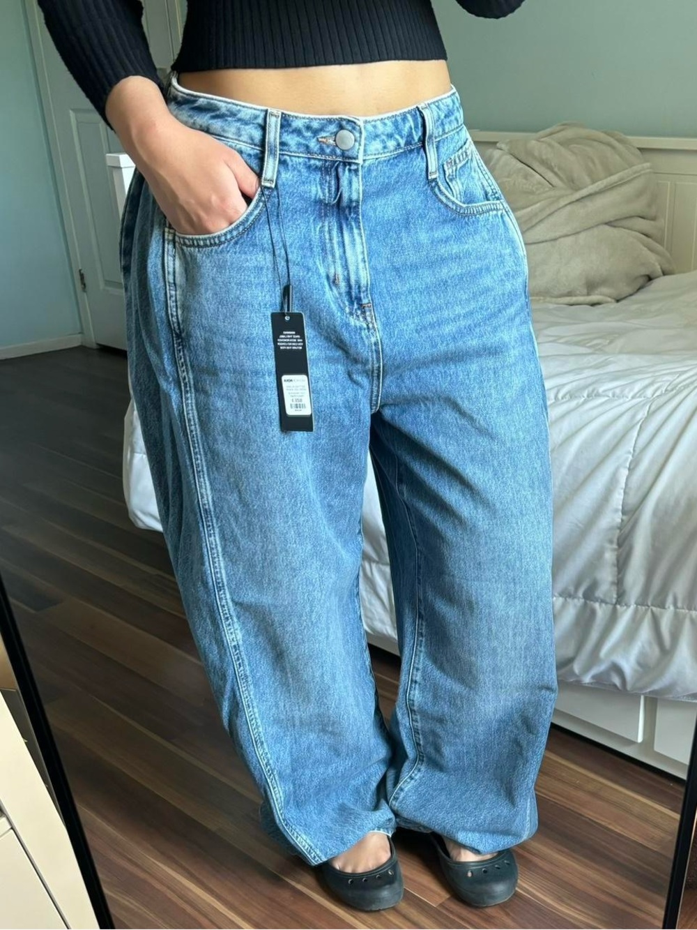 Fashion Nova Blue Relaxed Boyfriend Jeans